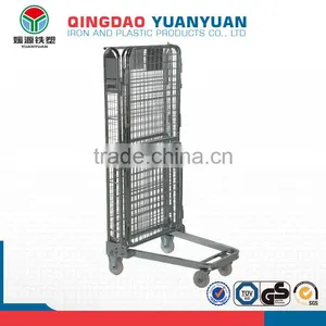 Stacking 4 Sided Logistics Container Pallet 4-Sided Nestable A-frame Roll Pallet Roll Cage Trolley thumbnail-3