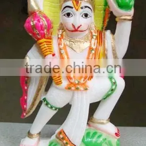 Alabaster Marble Hanuman Ji Colored Idols thumbnail-1
