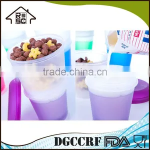 NBRSC Snack Milk Cup For Breakfast With Spoon Cereal To Go thumbnail-1