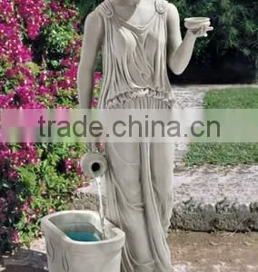 Western Style Garden Decoration Stone Product Marble Women Fountain Statue thumbnail-2