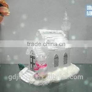 2015Dongguan Acrylic 7inch Snow House With LED Color-changing Light thumbnail-3