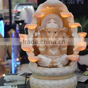 Table Top Ganesh Resin Water Fountain,mini Ganesh thumbnail-1