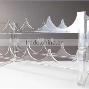 Clear Acrylic Wine Bottle Holder for Hotel/resturant/bar/home thumbnail-6