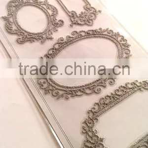 Self-Adhesive Classic Glitter Lace Foam Sticker, Elegant Decorative Shinny Glitter Sticker thumbnail-3