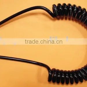 Jinrui Pe Coiled Air Hose With Coupler 12*8mm Black Abrasion Resistance 7.5m Used For Industry For Pe Spiral Tube thumbnail-1