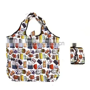 Full Color Printing Cute Animal Handle Bags Cute Shoulder Folding Purse Fashion Foldable Shopping Bags thumbnail-4