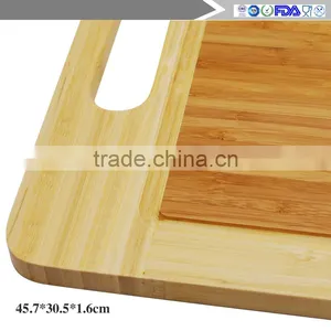 New 2016 Organic Bamboo Cutting Boards - Large Kitchen Cutting Board and Wooden Cheese Board - Wooden Pallets and Juice Drip Tra thumbnail-5