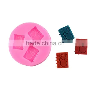 Food Grade Silicone Cake Mould Handmade Soap Mold Silicone 3D Mode Chocolate Chip Mickey Mouse Notebook 1688 Agent thumbnail-2