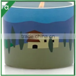 Scented Candle in Glass With Beautiful Well-design Painting on it thumbnail-4
