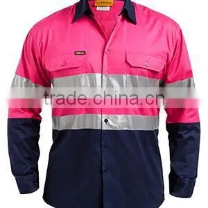 3M TAPED TWO TONE HI VIS COOL LIGHT WEIGHT MENS SHIRT - LONG SLEEVE thumbnail-1
