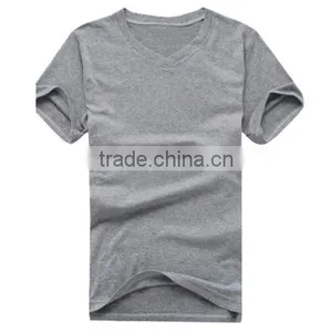 2016 New Men High-elastic Short Sleeve V Neck Tight Cotton t Shirt thumbnail-3