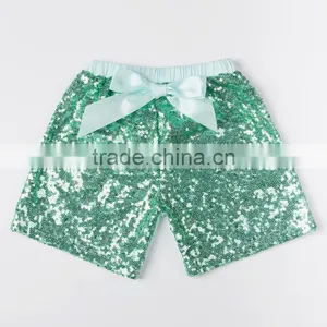 Wholesale Plain Baby Clothing Summer Girls Hot Shorts Elastic Waist Baby Sequin Shorts thumbnail-6