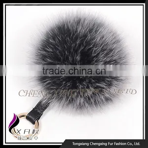 CX-A-63 Cute Fox Fur Pompom Keychain thumbnail-5
