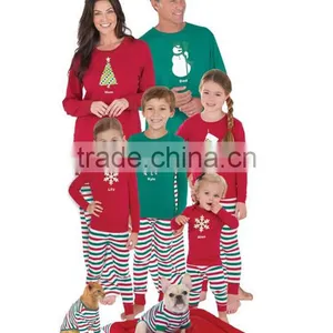Wholesale Family Christmas Striped Children And Adult Onesie Pajamas thumbnail-1