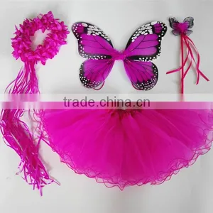 Halloween 4pcs Bithday Fairy Girls Fancy Princess Dress up Costume Set thumbnail-3