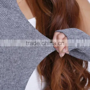 2016 New Design Elbow Length Winter Fingerless 100% Cashmere Gloves Wholesale Knitting Pattern thumbnail-5