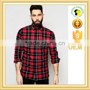 Latest Man Flannel Check Shirt With Your Logo thumbnail-1
