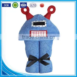 Trade Assurance Applique Animal Hooded Baby Towel Fabric Cotton/custom Terry Bath Hooded Baby Towel thumbnail-1