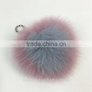 Love Heart Letter Real Natural Fox Fur Keyrings Bag Charm Bag Handbag thumbnail-6