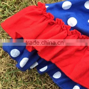 2015 Baby Girls Kids 4th of July Patriotic Swing Top Set Swing Outfits With Matching Headband and Necklace thumbnail-3