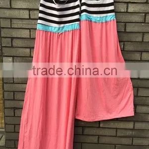 Summer Mommy and Me Matching Maxi Dress Kids Stripe Dress High Waisted Mother Daughter Dress Clothes Free Shipping thumbnail-1