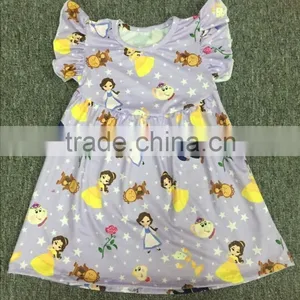 Princess Printed Kids Clothes Girl Dress Pretty Baby Cartoon Clothes High Quality Cute Baby Clothes thumbnail-1