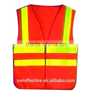 Brigh Yellow Soft Mesh Kids Reflective Safety Straps Vest Running thumbnail-6