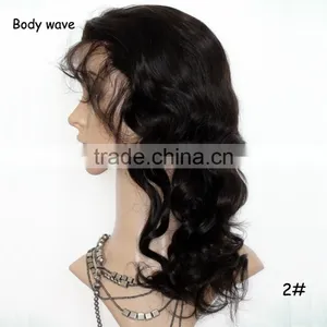 Wholesale Virign Brazilian Frontal Lace Human Hair Wig Black Rose Wavy Customized Full Lace Wigs thumbnail-4