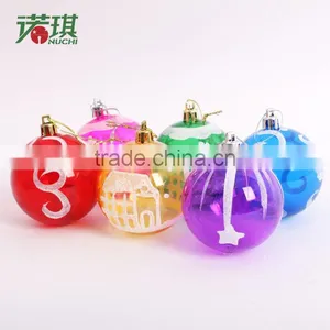 6/bag 6cm Blending Transparent Colored Balls Christmas Balls Christmas Balls Christmas Tree Decoration Ball 60g thumbnail-1