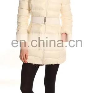 White Quality-Assured Long Down Jacket Women Winter thumbnail-3