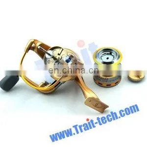 Portable Mini Fishing Reel ST3000A Golden Metal Fishing Round Wheel Fishing Spinning Reel thumbnail-1
