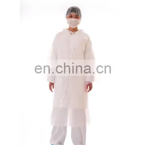 Waterproof PE Visitor Coat Kit Cap Visitor Coat Shoe Cover Face Mask thumbnail-2