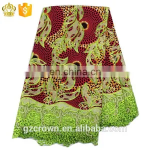 2017High-quality Top Fashion New Designs French Lace Wax Print Fabric African Lace for Make ClothesH170111014 thumbnail-3