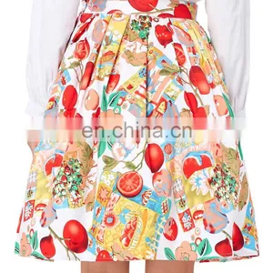 18 Colors Grace Karin Women Vintage Skirt Pinup 50S 60S Cotton Skirt Autumn Skirts Dance Vestidos CL6294-8# thumbnail-4
