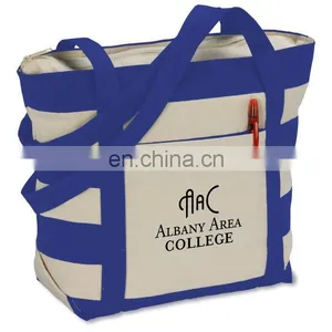 XD1014 Canvas Stripe Multifunctional Handbag New Fashion Wholesale Custom Hot Style High Quality Canvas Bag thumbnail-1
