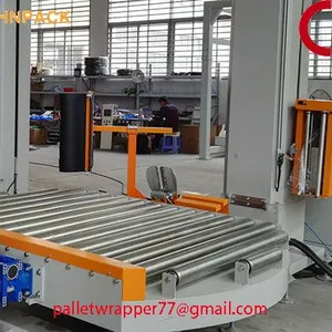 In-line Fully Automatic Power Stretch Pallet Wrapper/Turntable Wooden Pallet Stretch Wrap Wrapping Machine With Stretch Film thumbnail-3