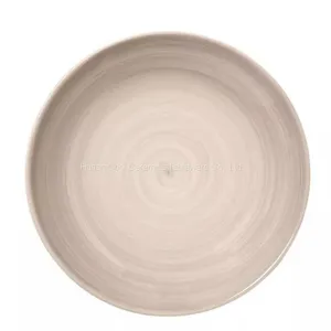 Wholesale High Quality Dinnerware Japanese Porcelain Dishes Blue Rim Stripe Ceramic Steak Plate thumbnail-1