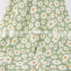 2020 HOT Soft Small Daisy Fabric 100D Four Side Elastic Digital Printed Fabric Chrysanthemum Top Women's Dress Fabric thumbnail-1