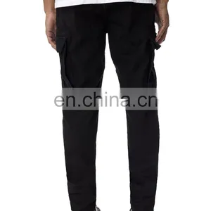 DiZNEW CUSTOM FASHION BLACK STRETCH DENIM PANT CARGO JEANS MEN thumbnail-6