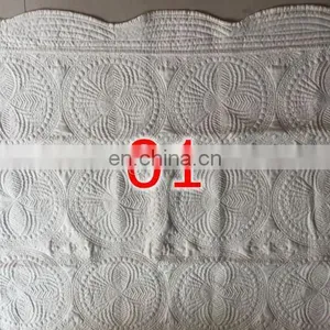 36*46inch INS Embroidery 100% Cotton BABY QUILTS Blanks Blanket Scalloped Quilted Baby Blanket Shower Cover Gift for Baby thumbnail-3