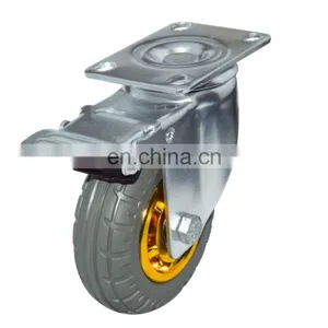 Steel Rubber PU TPR Medical Heavy Duty Cast Iron1 Inch Swivel Castor Wheel thumbnail-1