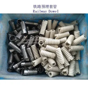 Railway Plastic Screw Dowel Polymer Insert for Concrete Sleeper thumbnail-5