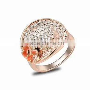 Gorgeous 2 Pc Pront Setting Micro Pave Bridal Engagement Wedding Ring Jewelry With Brass Metal thumbnail-3