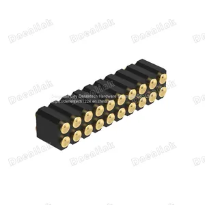 Dnenlink 2.00mm Pitch Dual Row H4.0mm Concave Contact Straight SMT Type Female Header PogoPin Header thumbnail-3