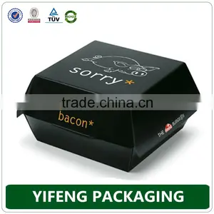 Eco-friendly Hamburger Paper Boxes Printed at Food Standard thumbnail-1