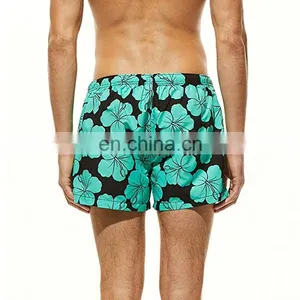 2021 Mens Holidays Hawaii Flower Print Bathing Fashion-Board-shorts Swim Trunks thumbnail-4