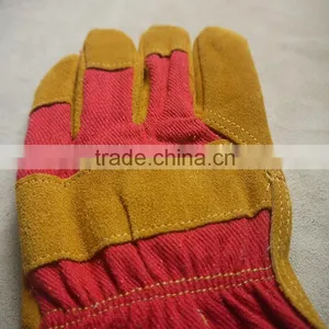 Cow Split Leather Industrial Safety Winter Working Gloves With Full Linning thumbnail-3