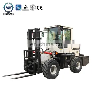 Fork Lift Truck Mounted Forklift 4WD Diesel China Forklift Truck Price 2ton Forklifts Trucks For Sale thumbnail-1