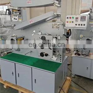 UGS31S 3 Plus 1 Color Automatic Portable Apparel Clothing Label Flexo Printing Machine, Roll to Roll Fabric Ribbon Printer thumbnail-2