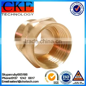 Brass CNC Machined Female Threaded Bushing Connector thumbnail-1
